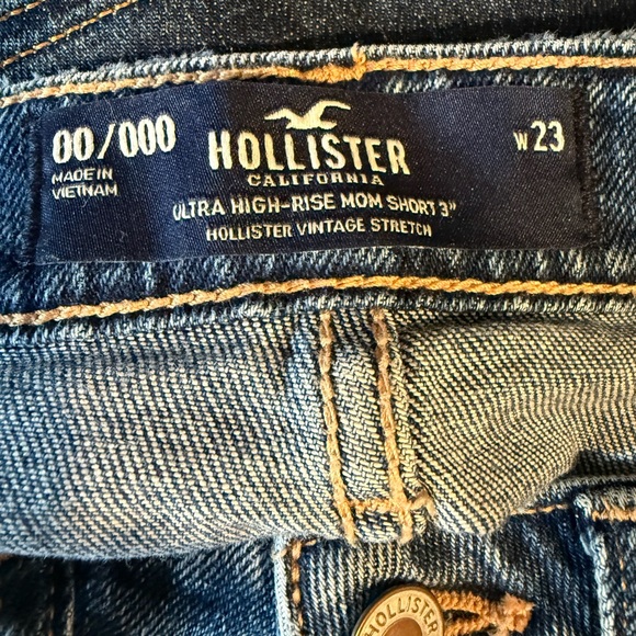 Hollister Blue Distressed Jean Shorts - Picture 3 of 3
